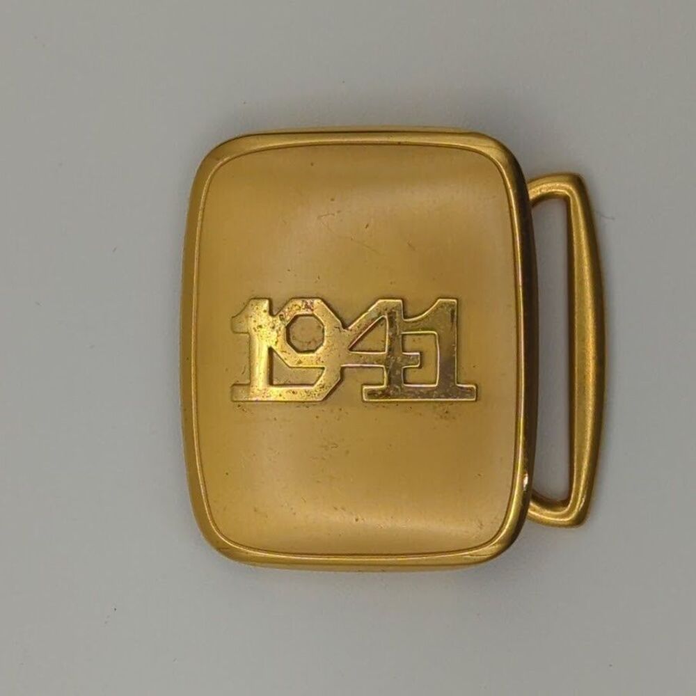 Swank Military 1941 WWII Gold Toned Belt‎ Buckle, Buckle Only